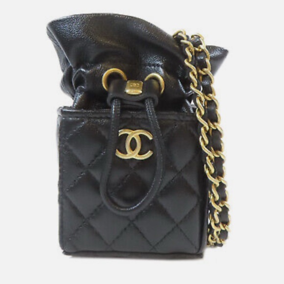 CHANEL Mini Chain Shoulder Bag -Lambskin Leather - Picture 1 of 7